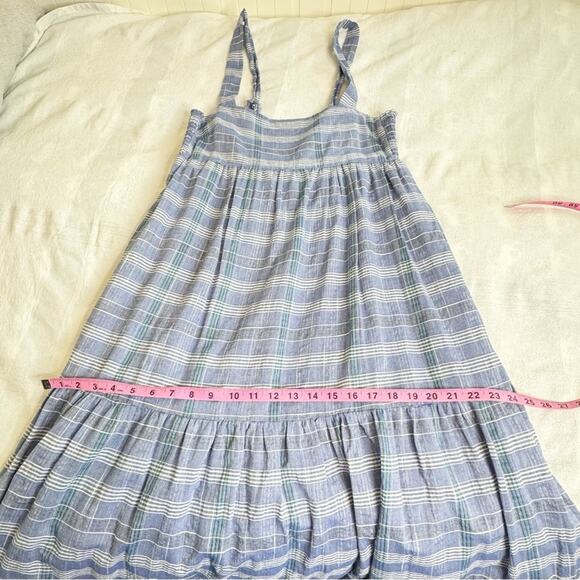 Hatch The Jules Dress Blue Plaid Chambray Maternity Dress OS NWT - Picture 7 of 14